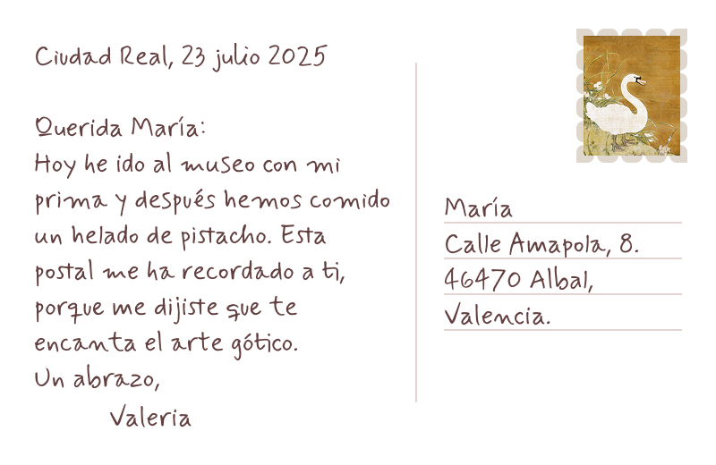 Ejemplo de postal